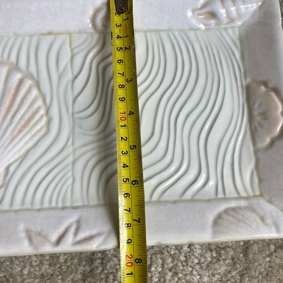 Ocean Shell Rectangular Cheese Fruit Plate Platter - Picture 7 of 10